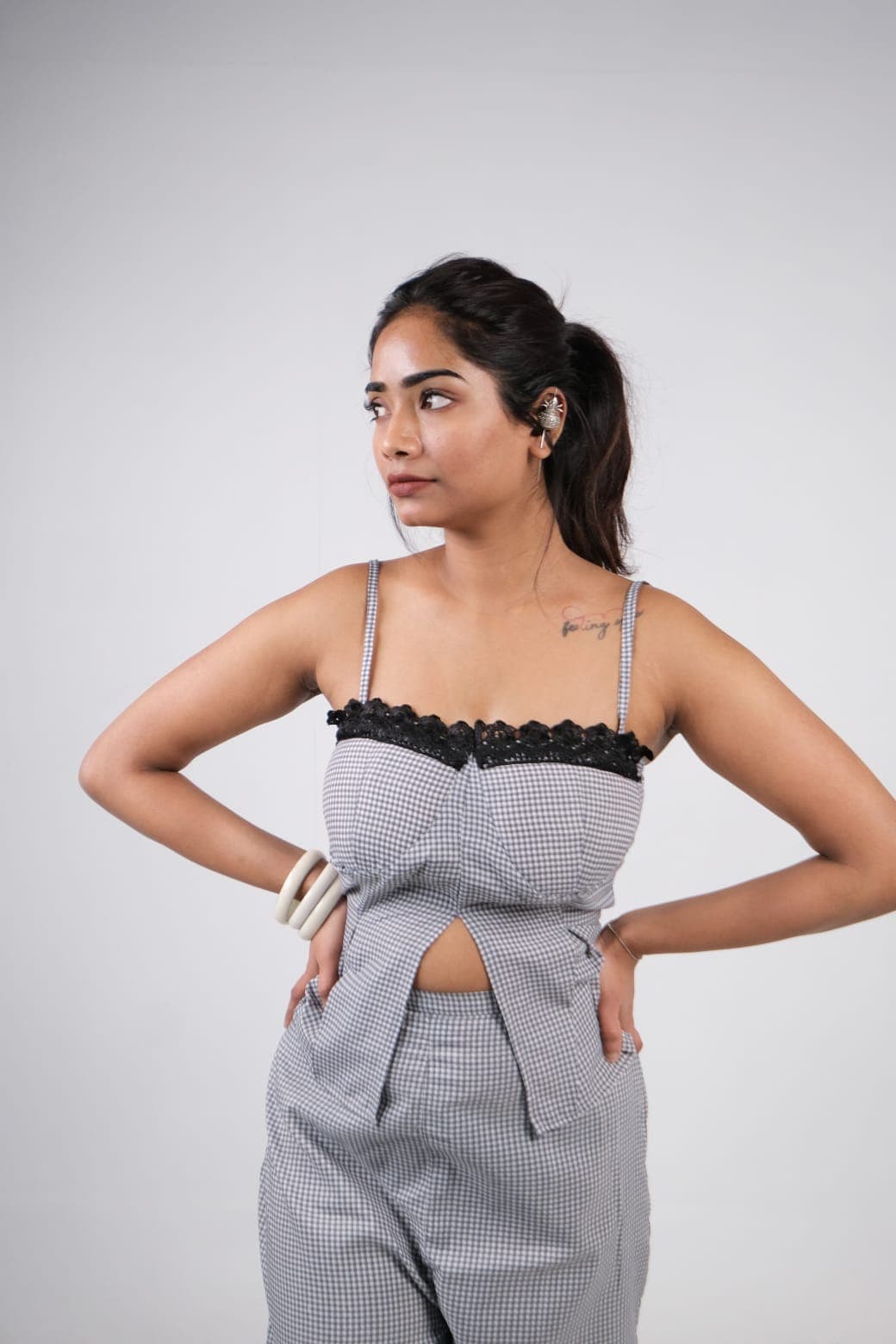 Monochrome Muse Check Co-ord Set thumbnail 2